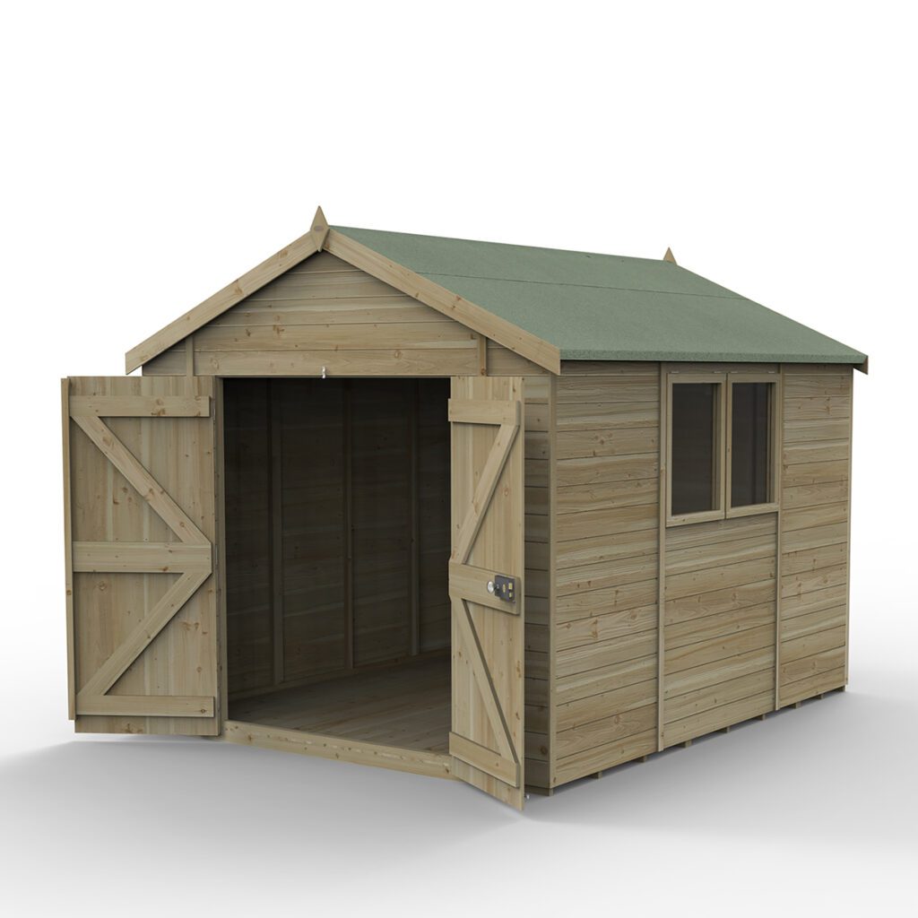 Timberdale 10×8 Apex Shed – Double Door 5013053189030 2